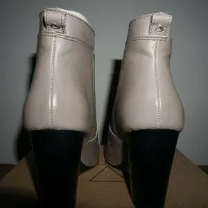 Kelsi Dagger Brooklyn Grey Wedge Leather Boot NEW