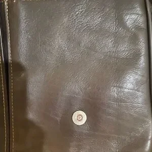 Kenneth Cole Reaction Messenger Crossbody Bag Cognac Leather