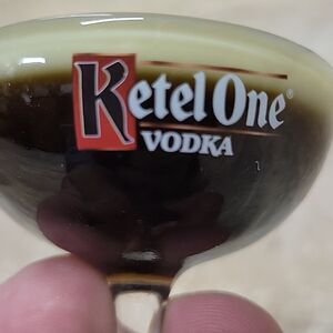 KETEL ONE VODKA HANGUP TOP TOY GLASS ( Or TREE TOP ) 2" X 3" LONG