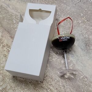 KETEL ONE VODKA HANGUP TOP TOY GLASS ( Or TREE TOP ) 2" X 3" LONG