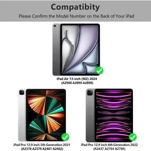 Keyboard Case For Ipad Air 13in & Pro 12.9 Inch 6Th 5Th 4Th 3Rd Gen - Keyboard