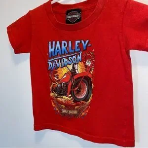 Kid’s Harley Davidson’s Double Sided Motorcycle Graphic T-Shirt