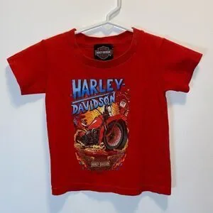 Kid’s Harley Davidson’s Double Sided Motorcycle Graphic T-Shirt