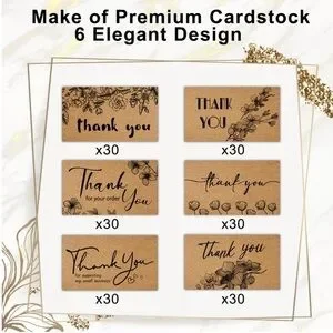 KiDEPOCH 180 Thank You Cards Small Business Mini Thank You For Supporting. NEW