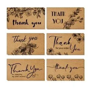 KiDEPOCH 180 Thank You Cards Small Business Mini Thank You for Supporting. NEW