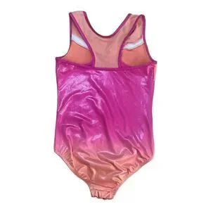 Kids Girls Gymnastics Pink Studded Leotard Size XL14/16) Sports Training Dance