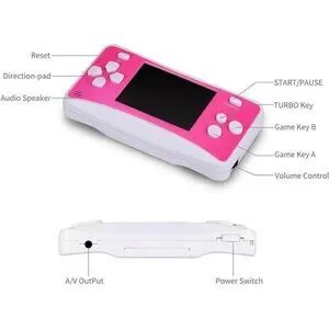 Kids Handheld 152 Built In Games Console Children Ages 4-12 Retro Classic PINK