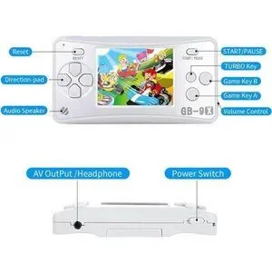 Kids Handheld 168 Built In Games Console Children Ages 4-12 Retro Classic GRAY