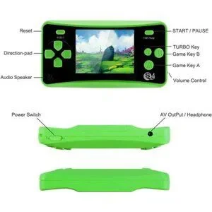 Kids Handheld 182 Built In Games Console Children Ages 4-12 Retro Classic GREEN