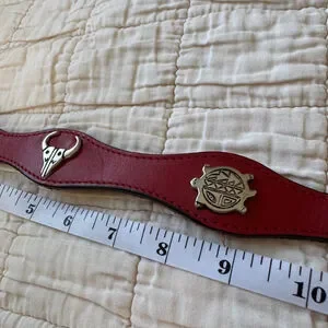Kids Leather Belt With Silver Animal Decor