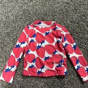 Kids Strawberry Print Swim Top