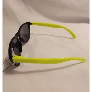 Kidz Piranha Kids Sunglasses Black Frames Neon Green Arms Style # 62081