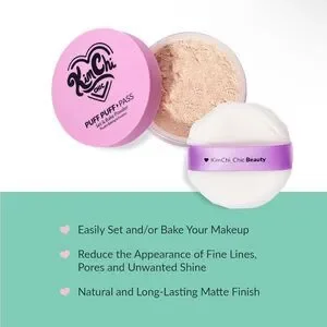 Kimchi Chic Beauty Puff Puff Pass Set And Bake Setting Powder For Makeup W/ Poof