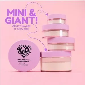 Kimchi Chic Beauty Puff Puff Pass Set And Bake Setting Powder For Makeup W/ Poof