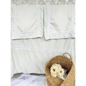 KING SATEEN Embroidered Duvet Cover 2 Sham LONG STAPLE 100% Cotton Laurel