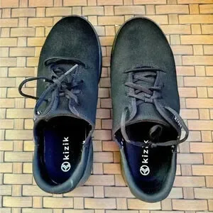 Kizik Madrid Eco Knit Men’s 10 WIDE Women’s 11.5 WIDE Shoes Black
