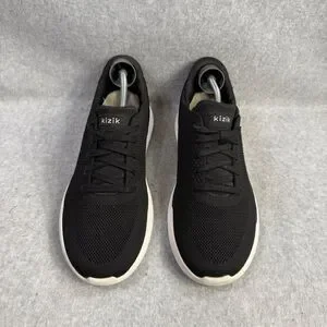 Kizik Shoes Mens Size 10 Athens Black & White Step In Comfort Recovery Sneakers