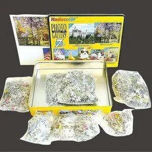 Kodacolor Photo Gallery Collector Tin W/ 7 Sealed Jigsaw Puzzles 100-1000 Pieces