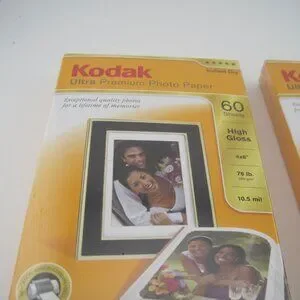 Kodak Set Of Two 60 Sheets 4x6 Ultra Premium Photo Paper High Gloss Instant Dry
