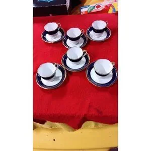Kokura 12 piece tea set sausers and cups