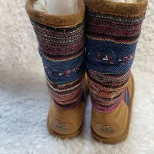 KOOLABURRA MYKA CHESTNUT SUEDE TRIBAL KILIM BOHO BOOTS SZ 5