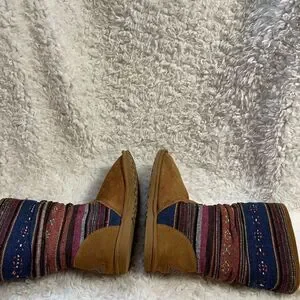 KOOLABURRA MYKA CHESTNUT SUEDE TRIBAL KILIM BOHO BOOTS SZ 5