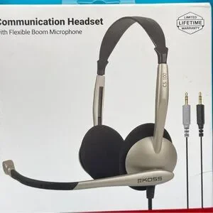 Koss CS100 Communication Headset W/ Flexible Boom Microphone New Sealed
