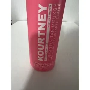 KOURTNEY Instant Self Tan Hyaluronic Acid Mousse Medium Clear DHA Fragrance Free