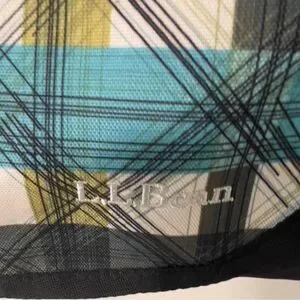 L.L. Bean Laptop Messenger Crossbody Shoulder Flap Black Turquoise Weekender Bag