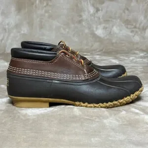 L.L. Bean Waterproof Mud Proof Gum Sole Lace Up Bean Boots Shoes Size 10 N
