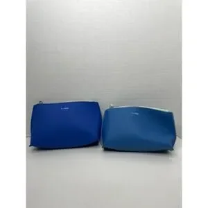 La Mer Travel Cosmetic Bag Pouch Purses (2) Blue