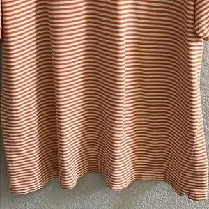 Lacoste Men's Polo In Orange And White Stripes Short Sleeve Shirt Size 2XL
