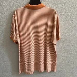 Lacoste Men's Polo In Orange And White Stripes Short Sleeve Shirt Size 2XL
