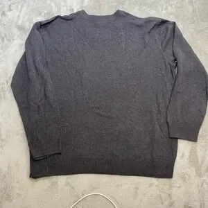 Lacoste V-Neck Sweater Pullover Classic Fit Gray Casual Mens 7 XL