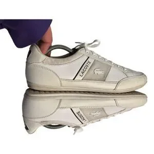 Lacoste Women's White Chaymon Premium Sneakers Size 8.5