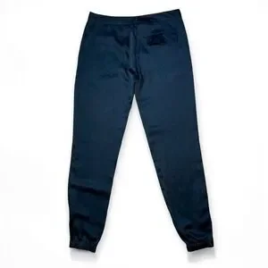 Lagence Joggers Black Satin Pants With Cropped Elastic Zip Ankle Womens Size 0