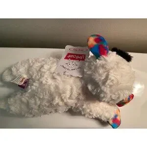 Lamb Chop Plush Dog Toy 10" Rainbow Large Multipet Squeaky