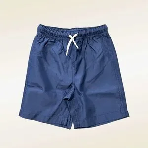 Lands' End Kids Swim Trunks Navy Blue NWOT Size XXS 2/3 Elastic Drawstring Waist
