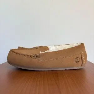 Lands' End Kids Tan Moccasins - Youth Size 3