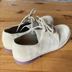 Lands' End Kids Tan Suede Shoes