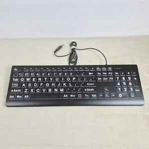 Large Print Backlit Keyboard Wired USB Lighted Computer Keyboard