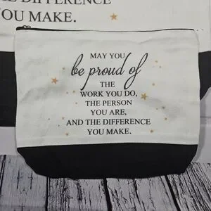 Large Size Tote Inspirational Gift Quote Bag. Matching Mini Bag Canvas Tote Bag