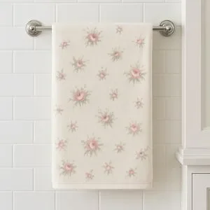 Laura Ashley Rosebud Scatter Bath Towel • 100% Cotton
