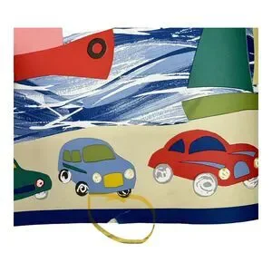 Laura Ashley Wallpaper Border 3 Rolls Children's Nursery Bus Cars Boat 32’x10”