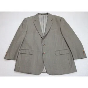 Lauren Ralph Lauren Blazer Mens 48R Houndstooth 100% Wool 2 Button Notch Label