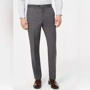 Lauren Ralph Lauren Men Gray Classic-Fit Wool Stretch Suit Pant Big Tall 58/32