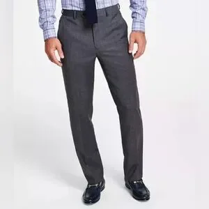 Lauren Ralph Lauren Men Gray Classic-Fit Wool Stretch Suit Pant Big Tall 58/32
