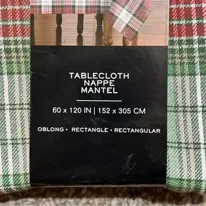 Lauren Ralph Lauren Tartan Tablecloth New 60x120 Inches