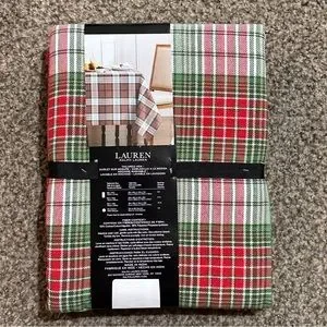 Lauren Ralph Lauren Tartan Tablecloth New 60x120 Inches