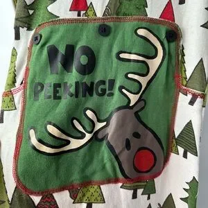 Lazy One "No Peeking" Moose Butt Flapjack Pajamas (Size 8)